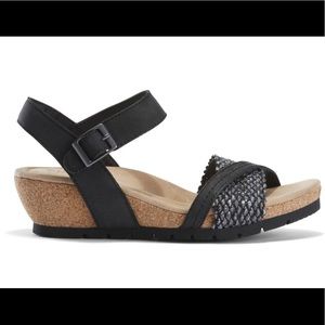 Earth Origins Kennedy  Vegan Leather Wedge Sandal
